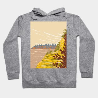 Keyhole State Park with Belle Fourche River in Crook County Wyoming Cottonwood Area Wyoming WPA Poster Art Hoodie